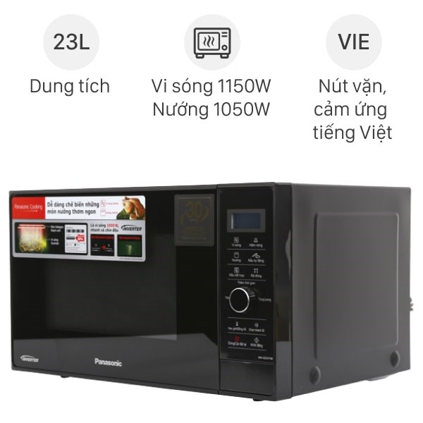 Lò vi sóng có nướng inverter Panasonic NN-GD37HBYUE 23 lít - Chính hãng