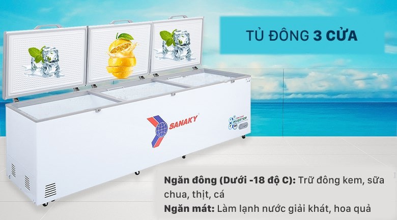 Tủ đông Sanaky Inverter 1143.5 lít VH-1399HY3 